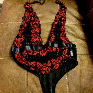 Black and red lingerie
